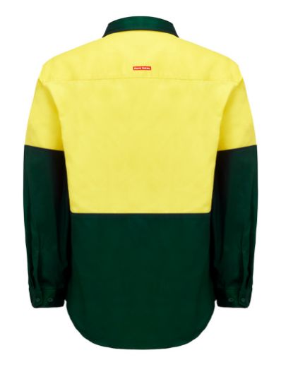 Picture of Hard Yakka HIVIS L/SLV H/WEIGHT 2 TONE COTTON DRILL SHIRT